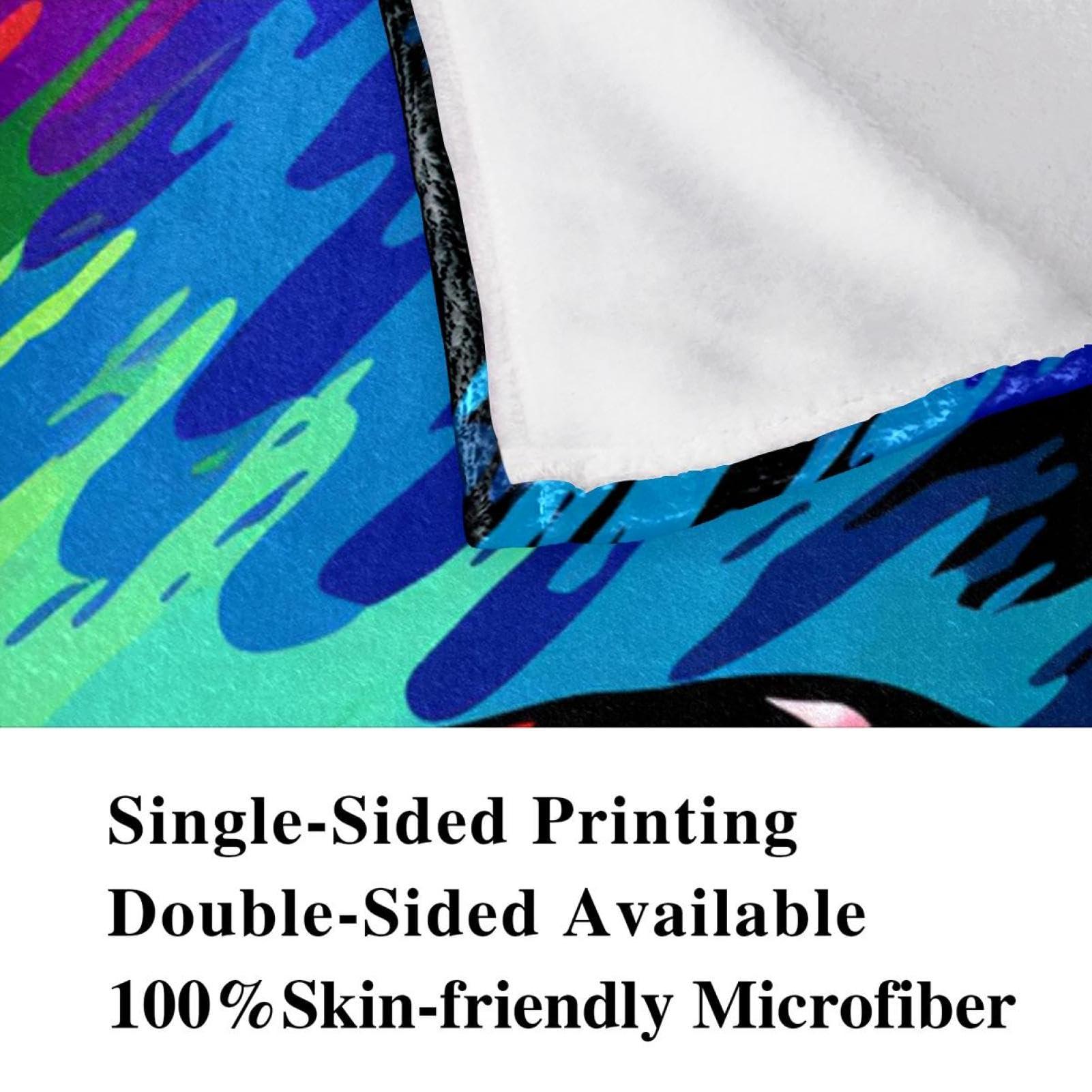 YTYVAGT Throw Blanket,Soft Blankets and Throws,Colorful Rainbow Zebra Print,59x39.3 in