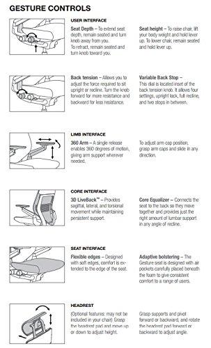 Steelcase Steelcase Gesture Task Chair: Shell Back - Platinum Metallic Frame/Base/Seagull Accent - Adjustable Lumbar Support - Standard Carpet Casters