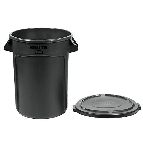 TableTop King TableTop King Brute 32 Gallon Black Executive Trash Can and Lid