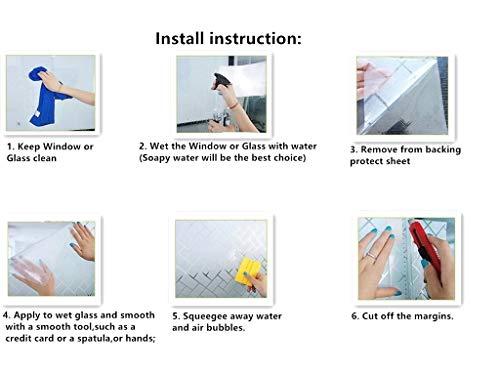 LXDWEI LXDWEI Decortive Window Film Privacy Multicolor Church Style Window Film Frosted Window Coverings Window Tint for Home Office (W x L)(32.3\"x63\") 82x160cm