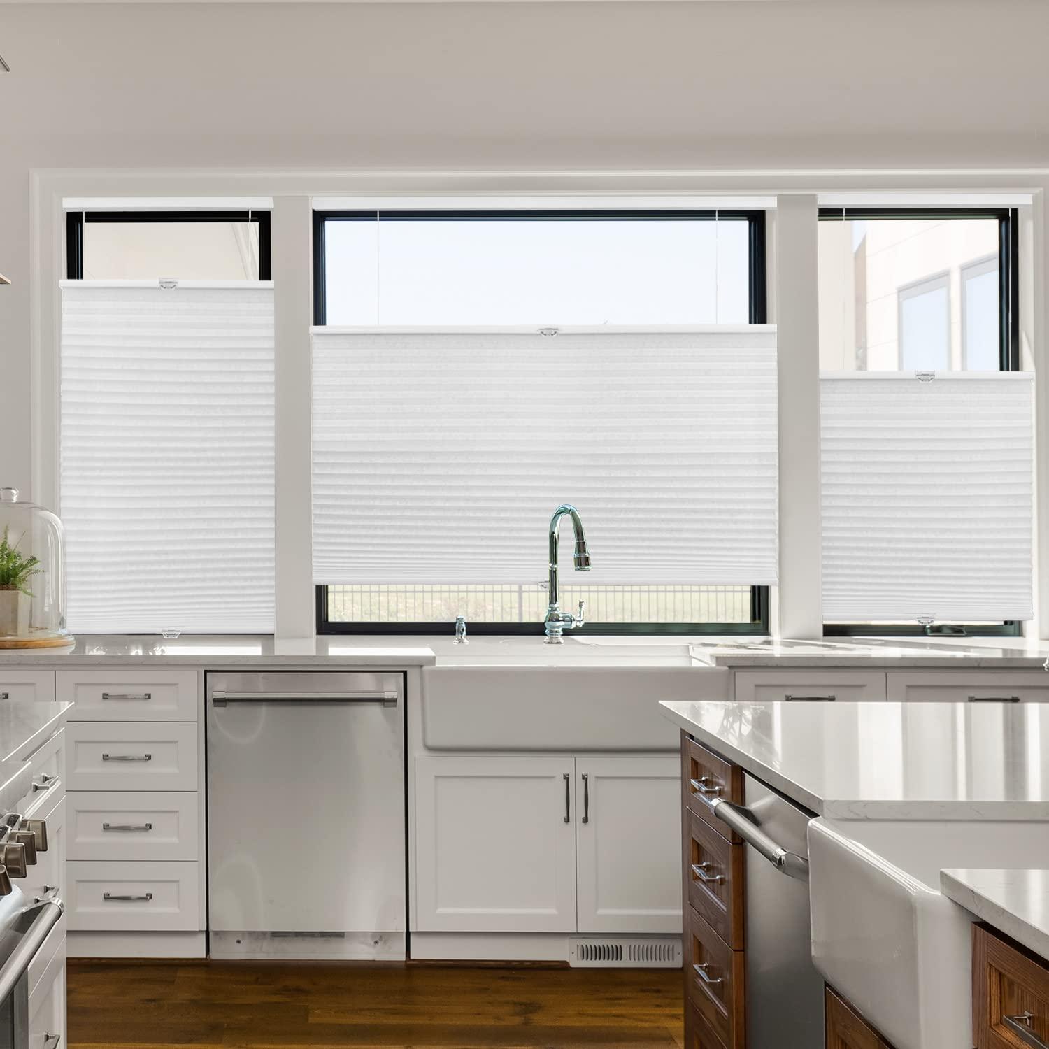 CHICOLOGY CHICOLOGY Cellular Shades, Top Down Bottom Up Shades, Custom Blinds for Windows, Window Shades for Home, Door Blinds, Window Coverings, Cellular Blinds, Snowfall (Light Filtering), 45.25" W x 48" H