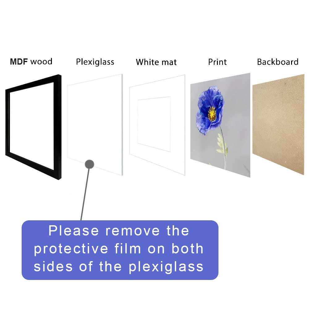 VNVNK VNVNK 14x22 Frame Black, Perfect for 14x22 Inch Picture without Mat or 12x18 Inch Picture with Mat, Home Wall Decor Picture Frame-1 PCS