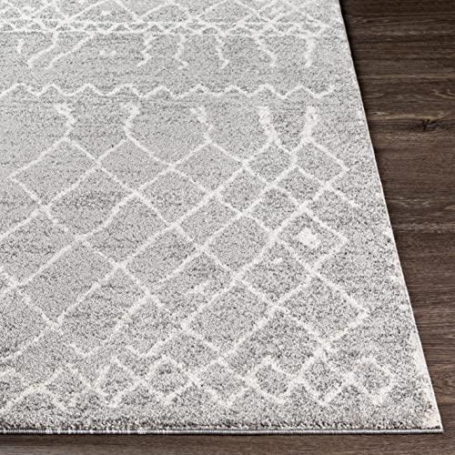 MARK & DAY Mark&Day Area Rugs, 8x10 Oostwoud Global Charcoal Area Rug, Grey White Carpet for Living Room, Bedroom or Kitchen (7'10" x 10')