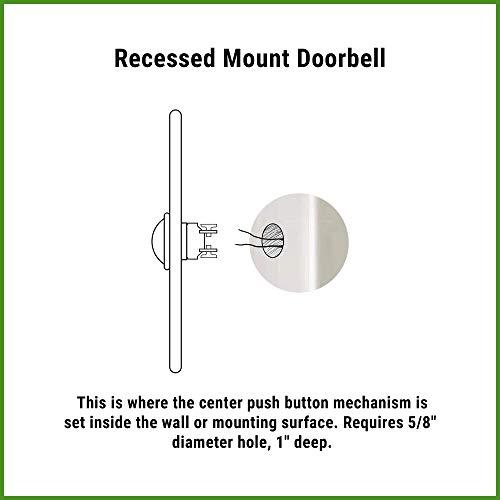 Waterwood Waterwood Solid Brass Medium Fleur De Lis Doorbell in Pewter - Wired & Illuminated Push Button from Environmentally Friendly Recycled Material