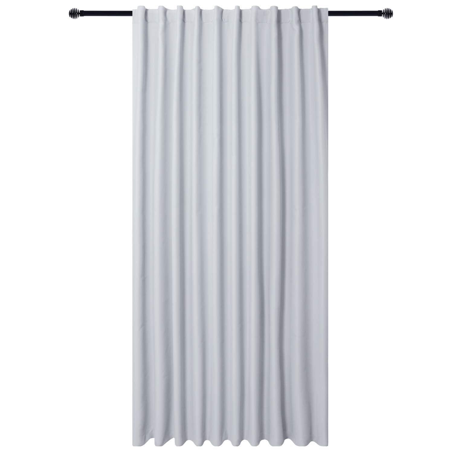 DWCN DWCN Patio Sliding Door Curtains - Extra Wide Blackout Curtains for Glass Door, Room Divider Thermal Curtain Panel with Back Tab & Rod Pocket for Bedroom Partition, 72 x 72 Inches, Greyish White