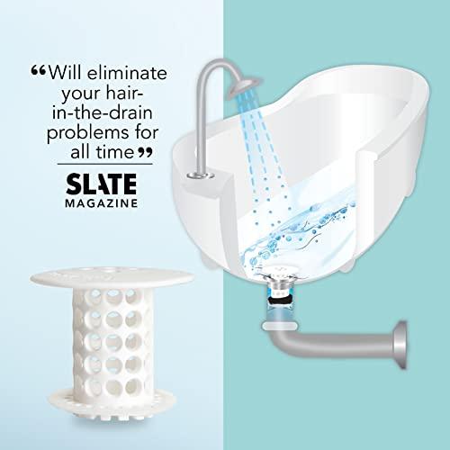 TubShroom TubShroom The Revolutionary Tub Drain Protector Hair Catcher/Strainer/Snare, White, 2.25 x 2.25 Inch