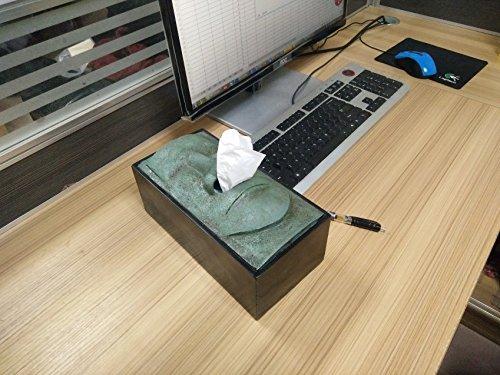 DearDo DearDo Funny Moai Tiki Head Tissue Box Easter Island Tissue Holder Schnoz Napkins Paper Dispenser Cover