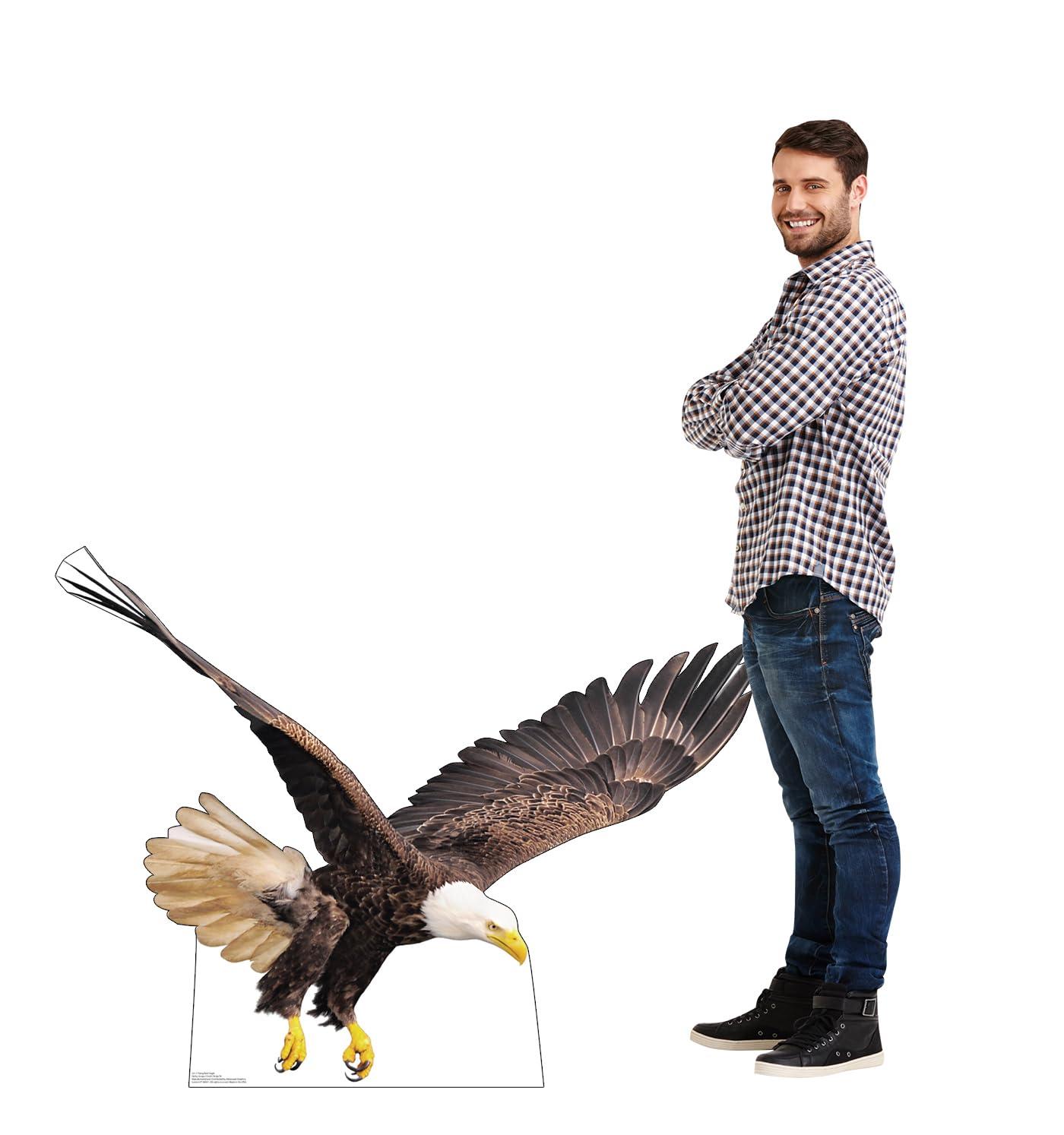 Cardboard People Cardboard People Flying Bald Eagle Life Size Cardboard Cutout Standup - Made in USA