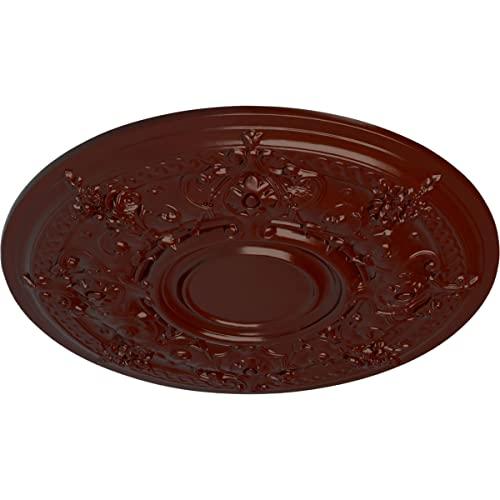 Ekena Millwork Ekena Millwork CM29DABMF Darnay Ceiling Medallion, 29 1/4\"OD x 2\"P (Fits Canopies up to 7 1/4\"), Hand-Painted Brushed Mahogany