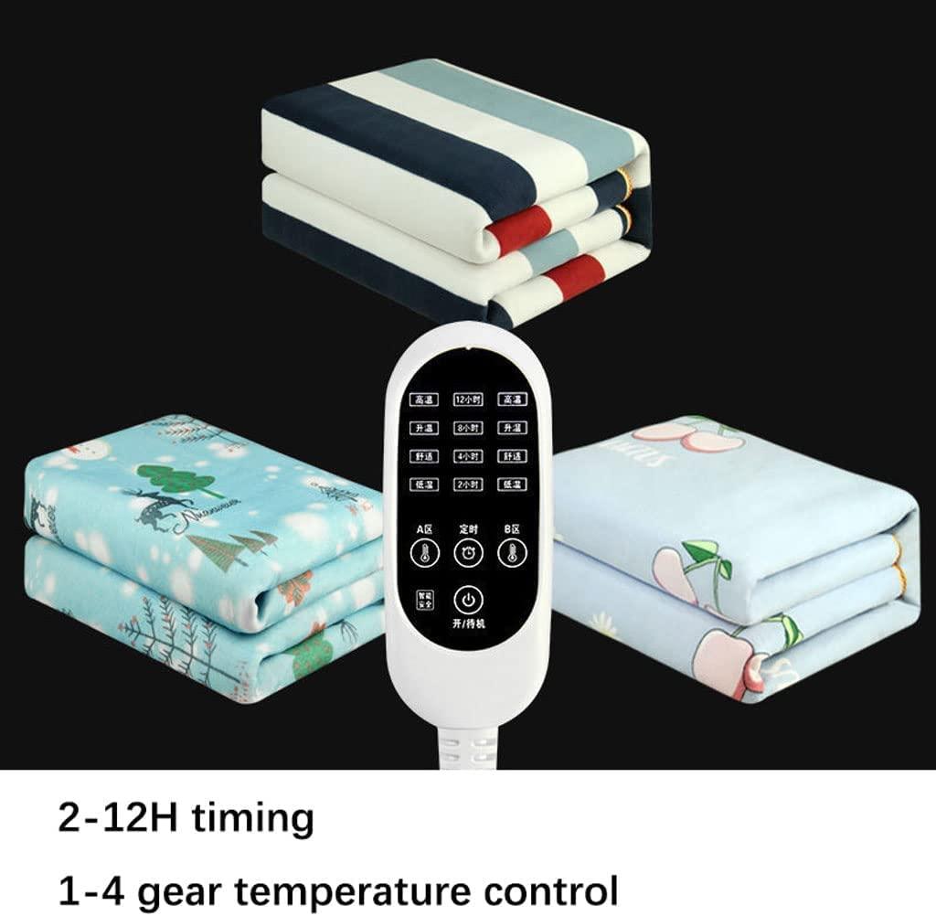 OLOTU Electric Heated Blanket Electric Blanket Queen Size Dual Control Heated Blanket Safety Shutoff & 4 Heating Levels Fast Heating Electric Throw for Home Heated Throw