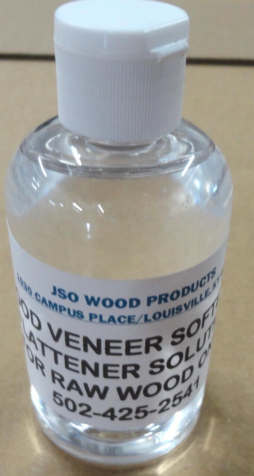 JSO Wood Products Wood Veneer Softener flattener 6 Ounce Bottle