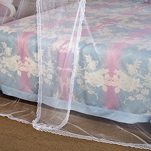 Nattey Nattey 4 Corners Princess Bed Curtain Canopy Canopies For Girls Boys Adults Bed Gift (Twin, White)