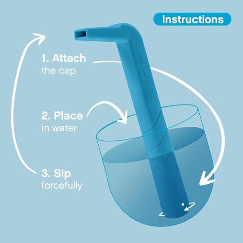HICCAWAY HiccAway Hiccup Straw - Stops Hiccups Naturally & Fast - As Seen On Shark Tank - Clinically Proven Relief for All Ages, Children & Adults - Safe, Lightweight, & Reusable (HiccAway VERI PERI) 1 Pack