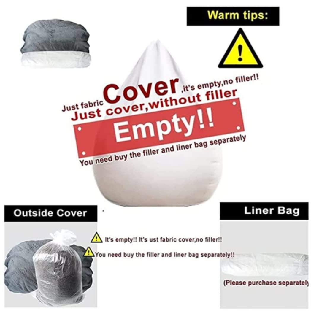 JYMYGS Bean Bag Chair Cover (No Filler) for Kids and Adults, Stuffed Animal Storage Bean Bag Chair, Washable Soft Corduroy Stuffable Sturdy Zipper Storage Beanbag Case, Sack Bean Bag for Adults,Kids,Teens