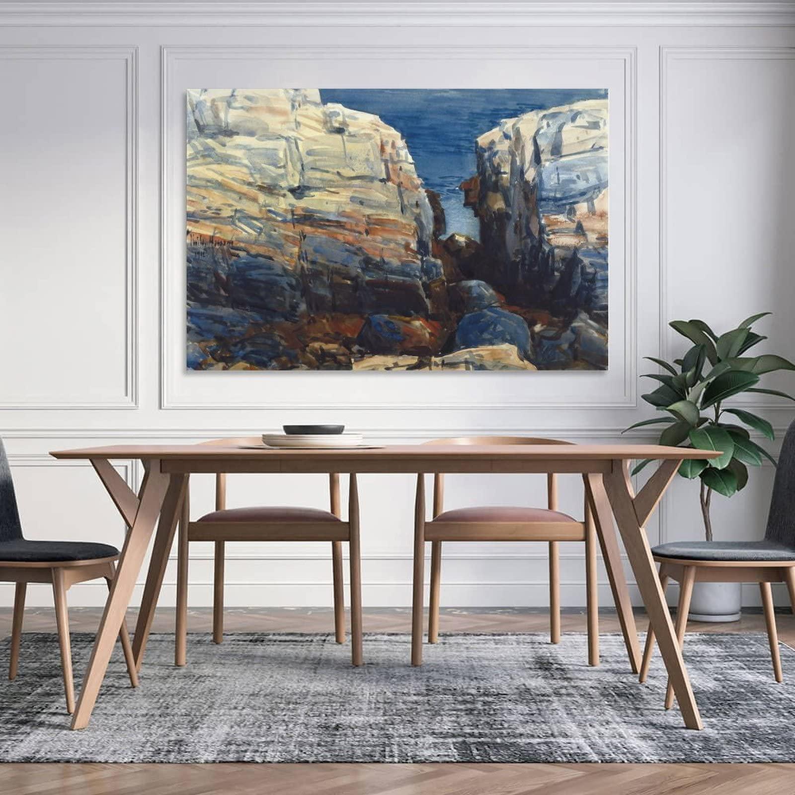 Niandu NIANDU Childe Hassam Poster of Impressionist Sea Landscape (4) Canvas Art Poster And Wall Art Picture Print Modern Family Bedroom Decor Posters 08x12inch(20x30cm)