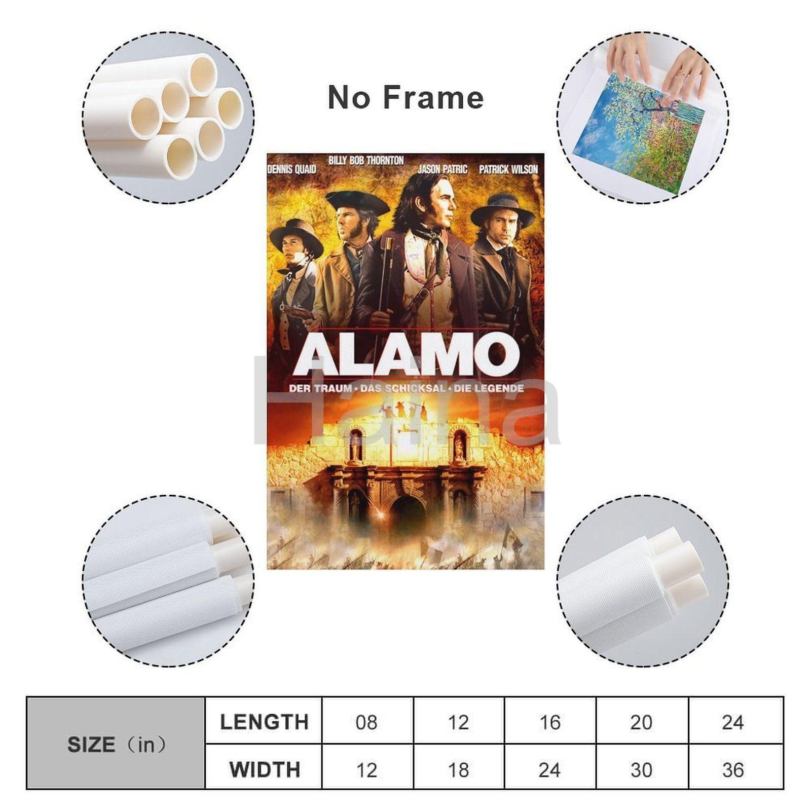 DFGSRYET DFGSRYET The Alamo Movie Poster (2004) 2 Canvas Painting Wall Art Poster for Bedroom Living Room Decor 08x12inch(20x30cm), Unframe-style