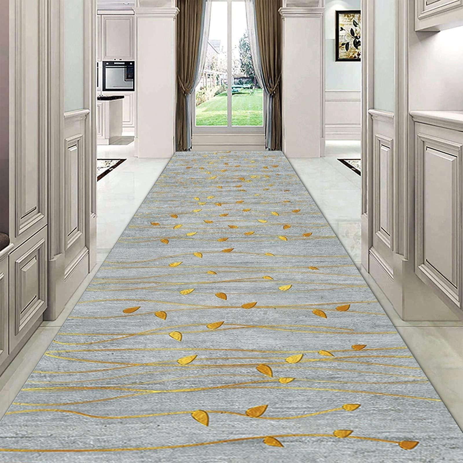 Hamankim Carpet Runner with Anti-Slip Backing, Hallway Runner Rug Washable Kitchen Hall Stairs Runners Rugs 1m 150cm 2m 2.5m 300cm 3.5m 4m 4.5m 5m 6m Floor Mat ( Size : 2 ft 14.8 ft )