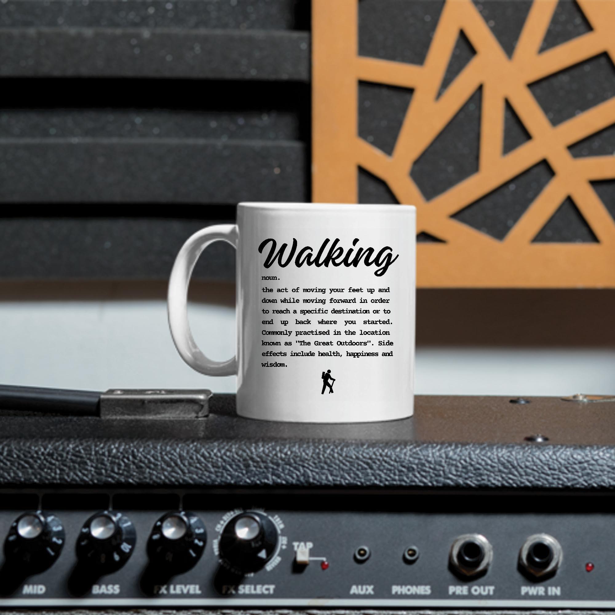 Generic Funny Walking Gift Ideas for Ramblers Hikers 11oz 15oz White Coffee Mug