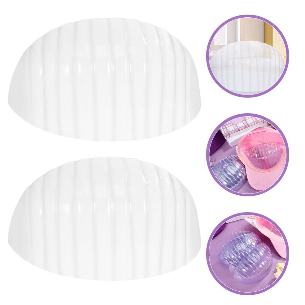 VOSAREA VOSAREA Baseball Caps Inserts Shapers 20pcs Plastic Clear Reusable Hats Liner Cap Fitter Inserts Support Half Hats Stay Brace Cap Form Inflatable Hats Holder Wig Shaper