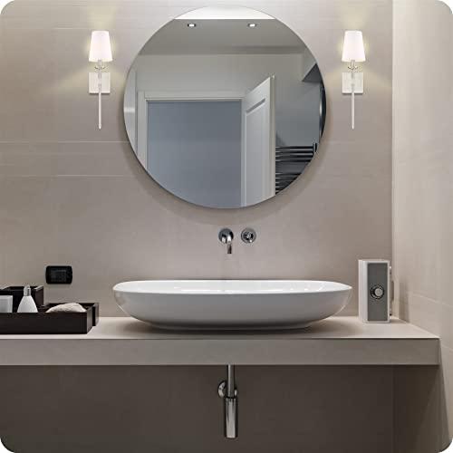 Kira Home Kira Home Torche 20" Wall Sconce/Wall Light + Linen Shade, Brushed Nickel Finish