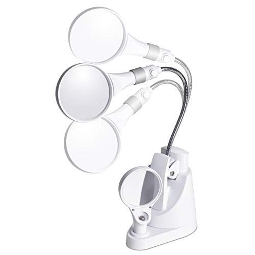 OttLite OttLite LED Clip & Freestanding Dual Magnifier Lamp - Adjustable Neck, Light for Crafting & Reading