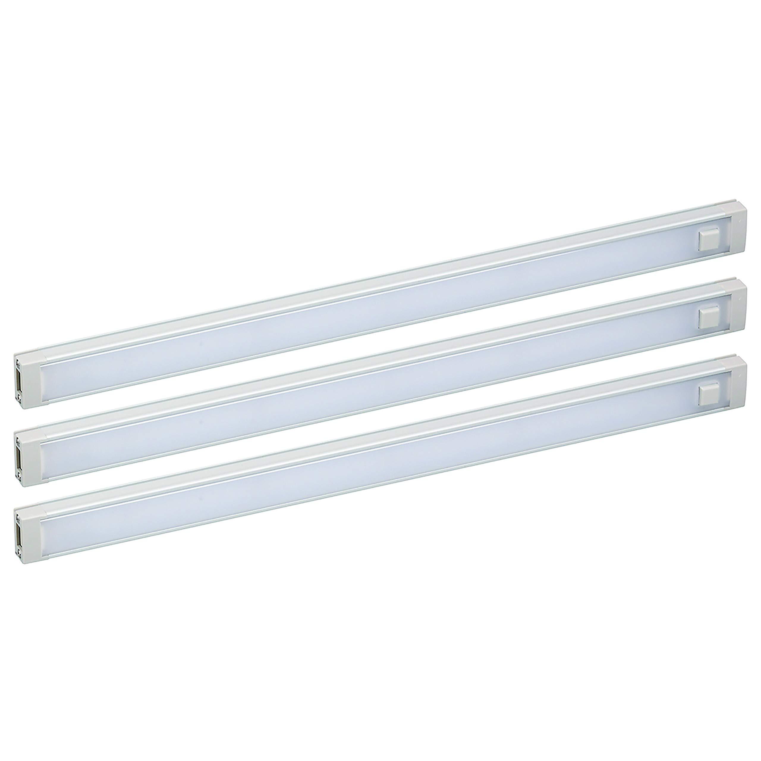 BLACK+DECKER BLACK+DECKER LED Under Cabinet Lighting Kit, 3-Bars, 12in. Each, DIY Tool-Free Install w/Magnetic Option, Daylight, 5000K, 1290 Lumens (LEDUC12-3DK)