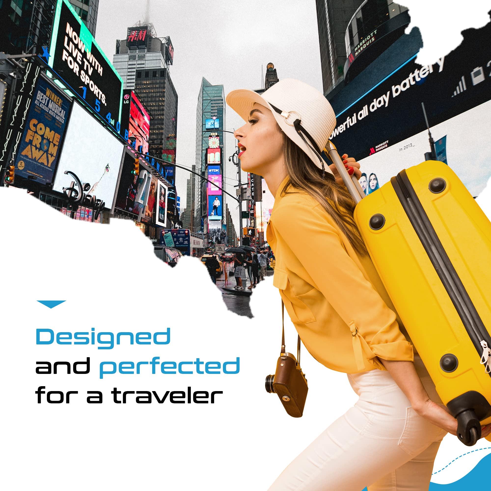 Ceptics Ceptics Travel Adapter with Types A-M Plugs, Travel Plug Adapter Set Compatible with Power Sockets in All Continents, Compact World International Plug Adaptor Kit, Set of 12,GP-12PK