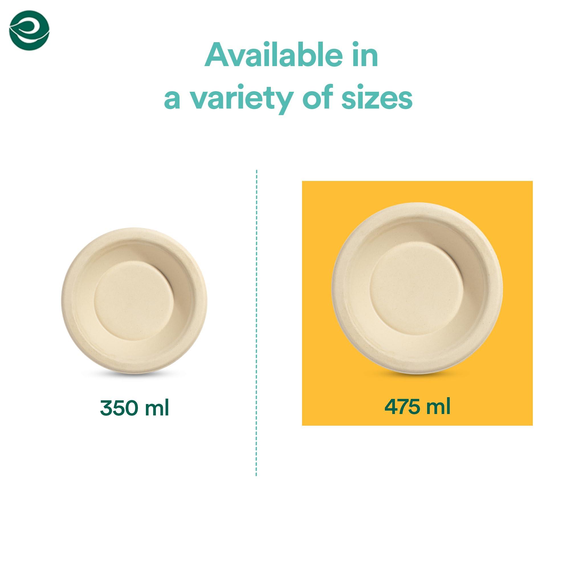 ECO SOUL ECO SOUL 100% Compostable 16 Oz Soup Bowls [100-Pack] Disposable dessert bowls I Heavy duty paper bowl I Eco-friendly salad bowl I Biodegradable large Bowls
