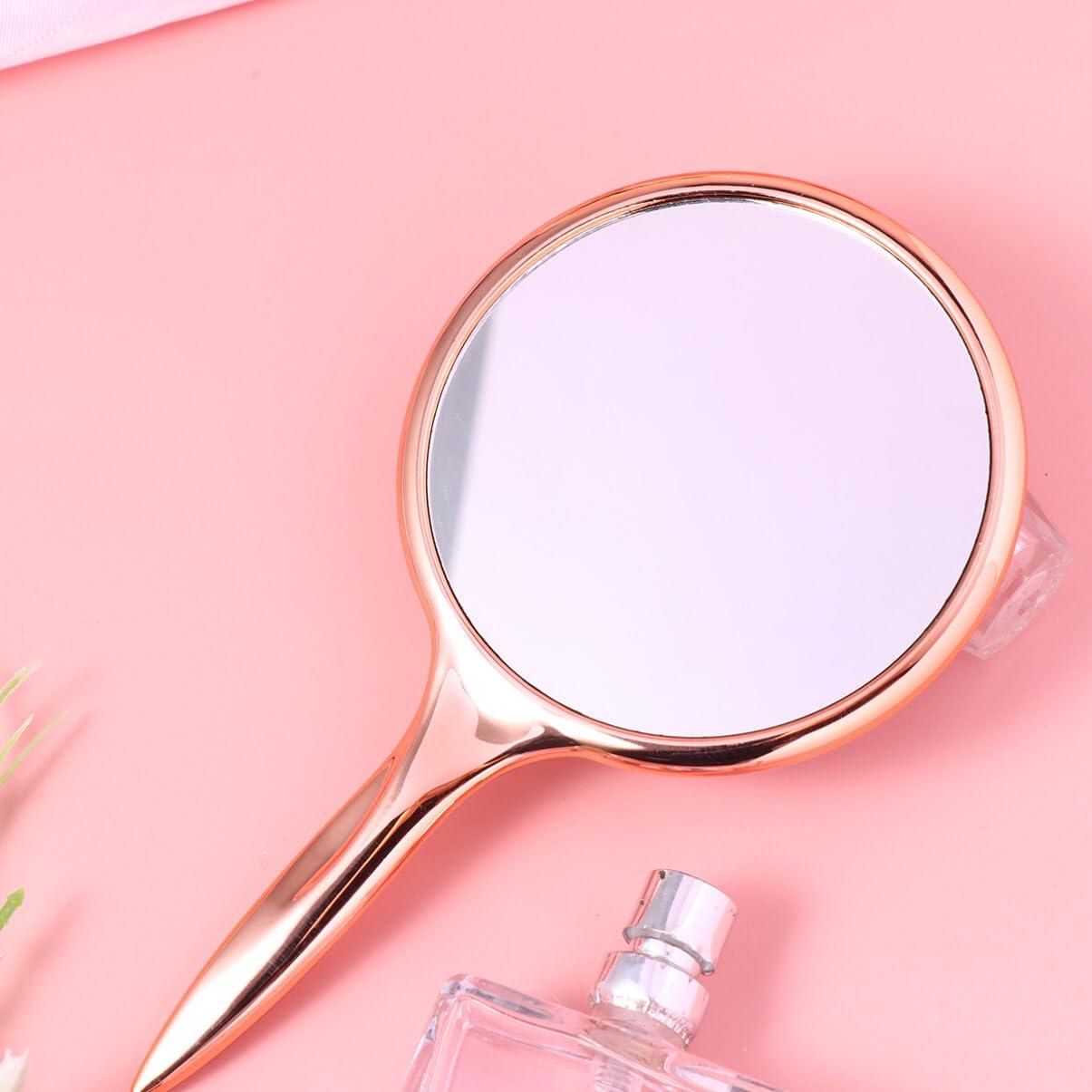 SOLUSTRE SOLUSTRE Handheld Vanity Mirror Compact Hand Mirrors with Handle Beauty Mirrors Hairdressing Hand Mirror Pocket Mirror Small Handheld Mirror Makeup Mirror Small Mirror Travel Portable