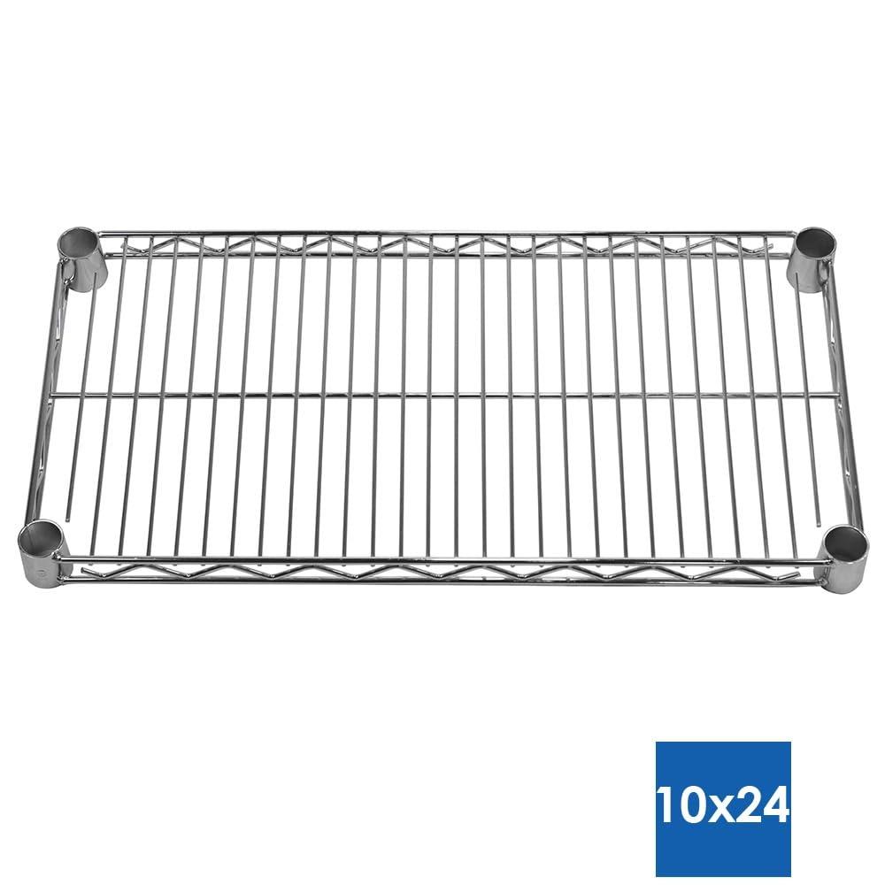 SI Shelving Inc. 10" d x 24" w x 72" h Chrome Wire Shelving with 6 Shelves, Weight Capacity 800lbs Per Shelf