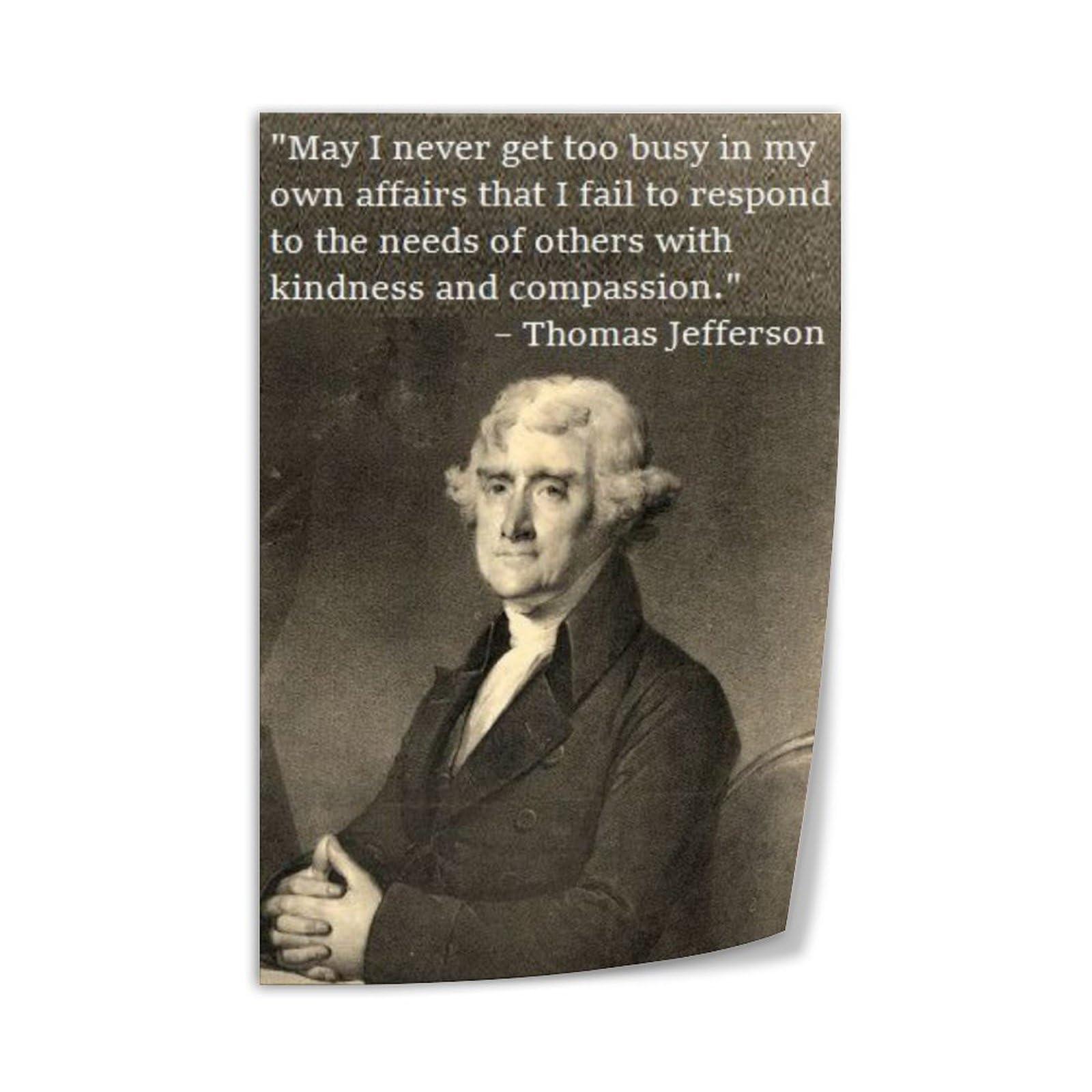 VYIZUNI VYIZUNI Poster with Quotes from Thomas Jefferson, The Founding Father of The United States 3 Wall Poster Art Canvas Printing Gift Office Bedroom Aesthetic Poster Unframed Style 12x18inch(30x45cm)