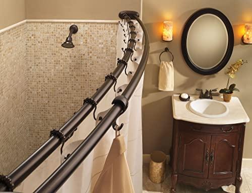 Moen Moen DN2141OWB 60-Inch Adjustable Stainless Steel Double Curved Shower Rod, Old World Bronze