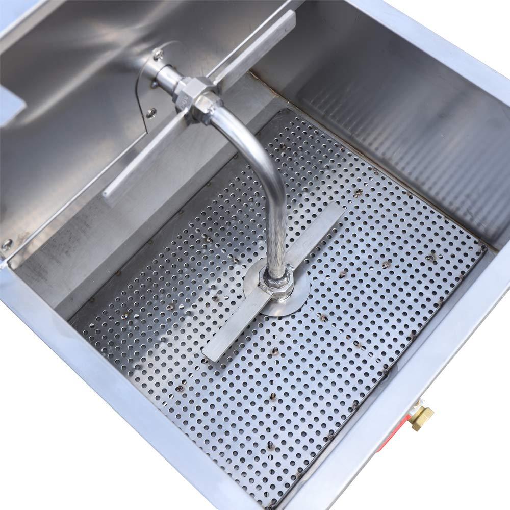 DENEST Mobile Fryer Filter 55L Oil Filter Machine 550W Frying Oil Filter System 11OV/60HZ Commercial Oil Filtration System