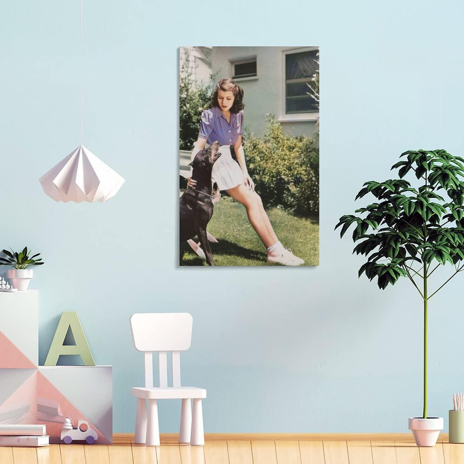 BEEGON Rita Hayworth Classic Beauty Poster (89) Print Photo Art Painting Canvas Poster Home Decorative Bedroom Modern Decor Posters Gifts 20x30inch(50x75cm)