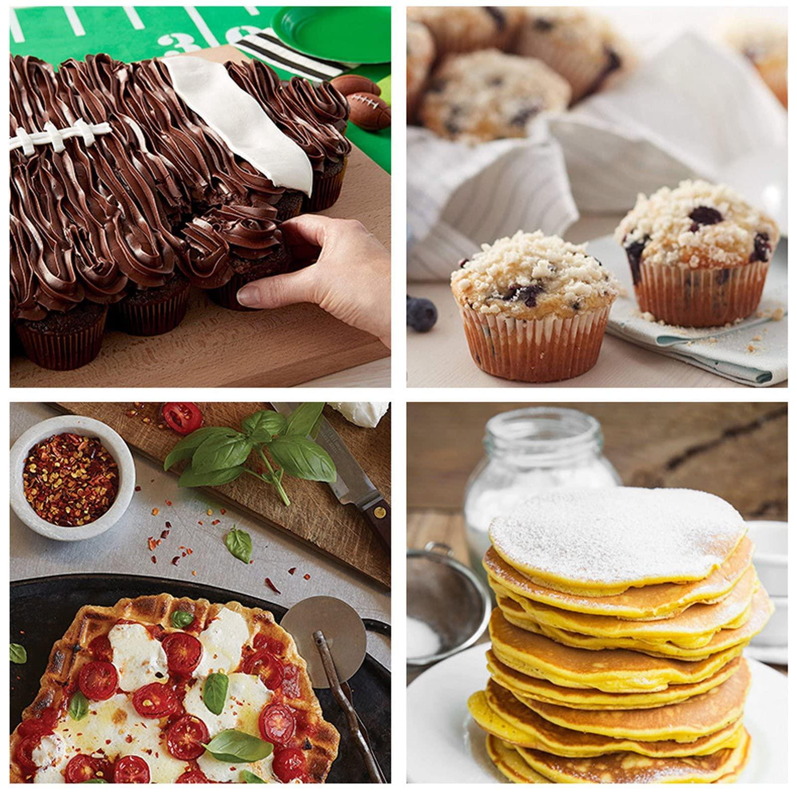 JANCAN Pancake Batter Dispenser, Batter Mixer Dispenser,Handheld Stainless Steel Pancake Pourer for Baking Cupcakes Muffins,Great for Baking,Cupcakes,Muffins-Cooking Crepes,Waffles,10.5x16.2cm