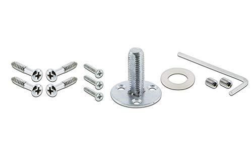 Nostalgic Warehouse Nostalgic Warehouse 722534 Prairie Plate Single Dummy Waldorf Black Door Knob in Bright Chrome