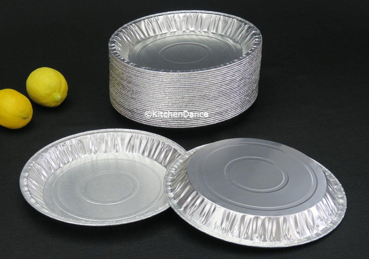 Safca KitchenDance Medium Depth Disposable Aluminum Pie Pans - 9 Inches Round Foil Baking Pan Perfect for Home, Small Business - Aluminum Foil Pans for Baking, Storing, and Preparing Food, 901, Pack of 250