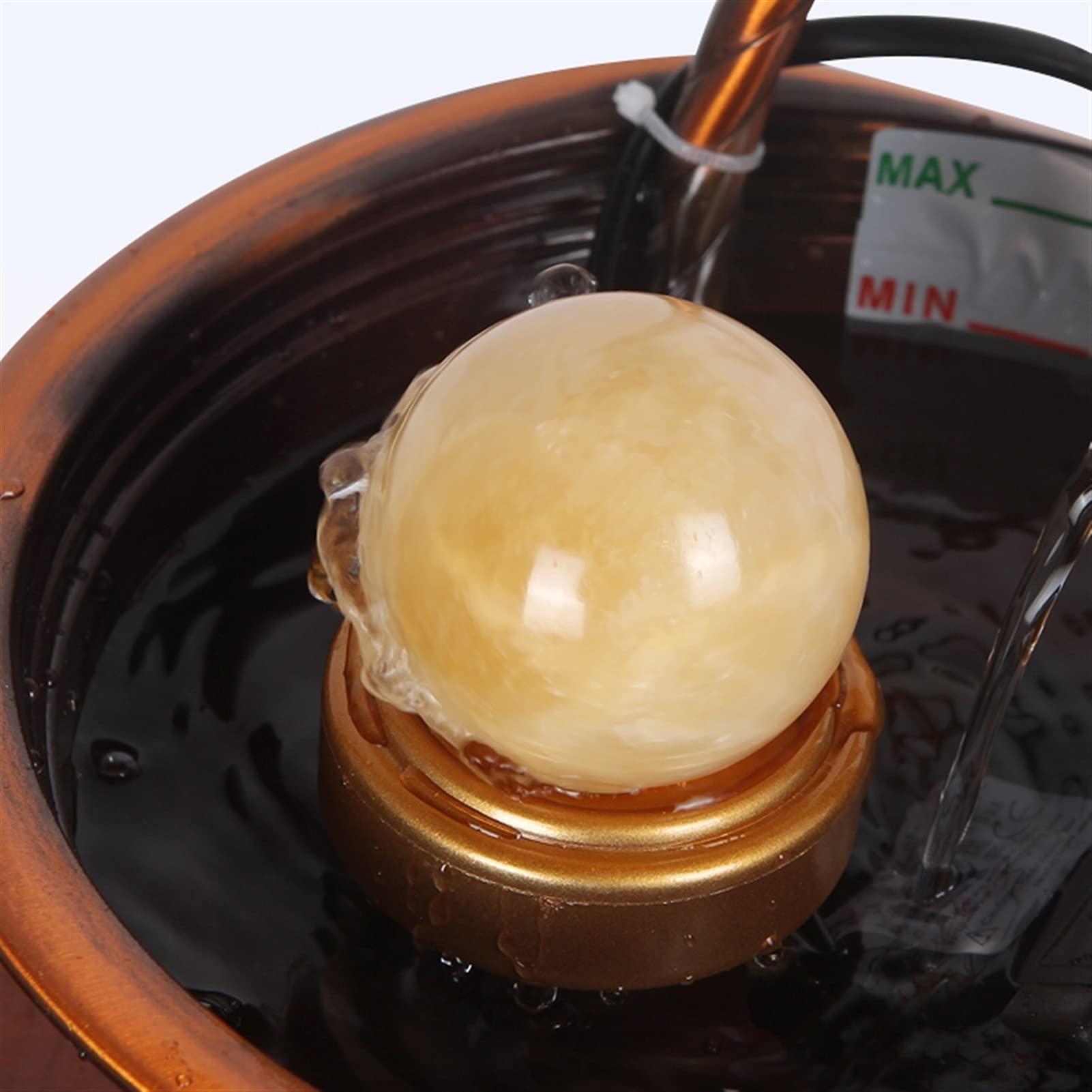 SUNESA SUNESA Tabletop Fountains Tabletop Water Fountain - Desktop Decoration Waterfall Fountain Lucky Feng Shui Wheel Creative Home Furnishings for Living Room Office Desktop Fountain