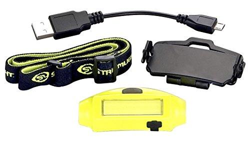 Streamlight Streamlight 61700 Bandit 180-Lumen Rechargeable LED Headlamp with USB Cord, Hat Clip & Elastic Headstrap, White LED, Yellow