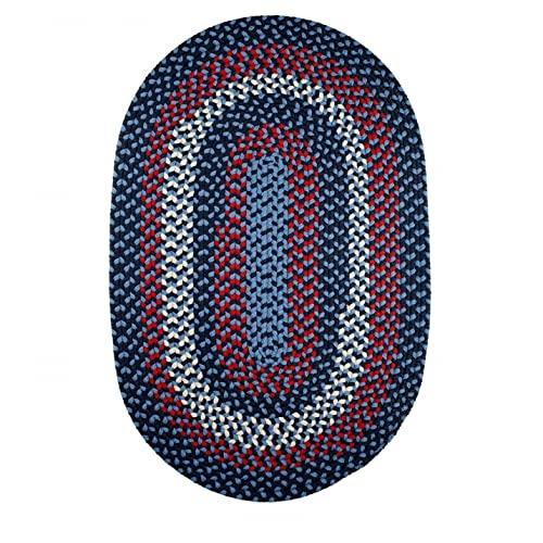 Rhody Rug Rhody Rug Mission Hill Indoor/Outdoor Braided Area Rug High Traffic Sage Green 2' x 3' Oval Reversible 2' x 3' Accent, Outdoor, Indoor Entryway Oval
