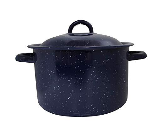 Imusa IMUSA USA Speckled Enamel Stock Pot 7.75-Quart, Blue