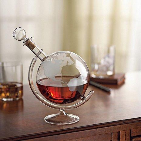 Wine Enthusiast Wine Enthusiast Etched Globe Spirits Decanter