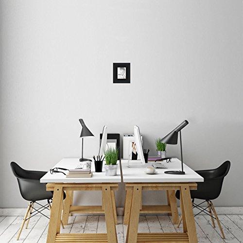 ArtToFrames 8.5x11 / 8.5 x 11 Picture Frame Satin Black .. 2'' wide with a 2'' double mat