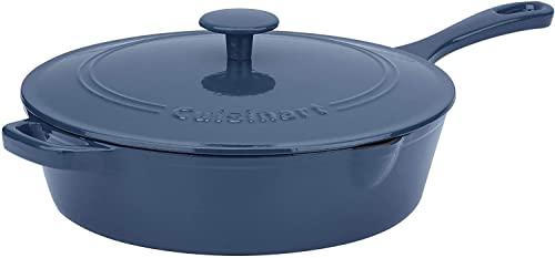 Cuisinart Cuisinart Cast Iron Pan, 12" Chicken Fryer, Enameled Provencial Blue