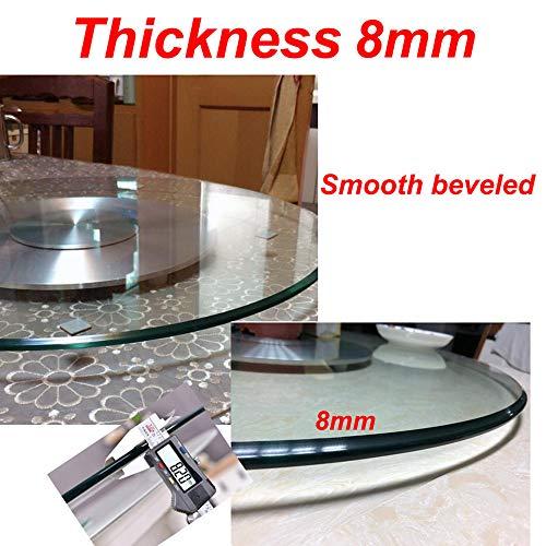 NWHJ 20inch-47inch Lazy Susan Turntable with Aluminum Alloy Bearing, Large tempered glass rotating Tray for Kitchen dining table, Smooth/Silent/Durable