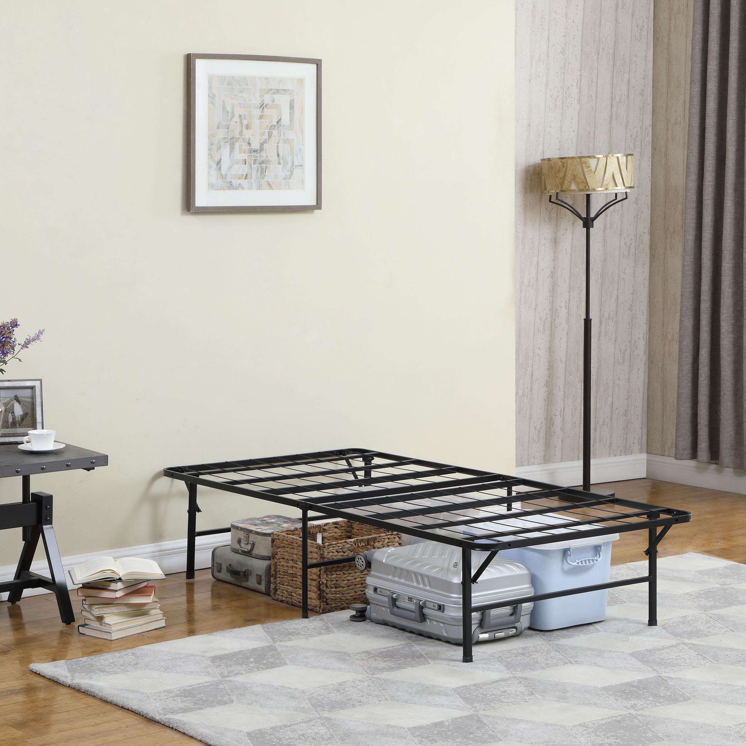 Coaster Home Furnishings Coaster Home Furnishings Mabel 14 Inch High Twin Size Heavy Duty Sturdy Steel Foldable Metal Bed Frame Mattress Support Black 305957T
