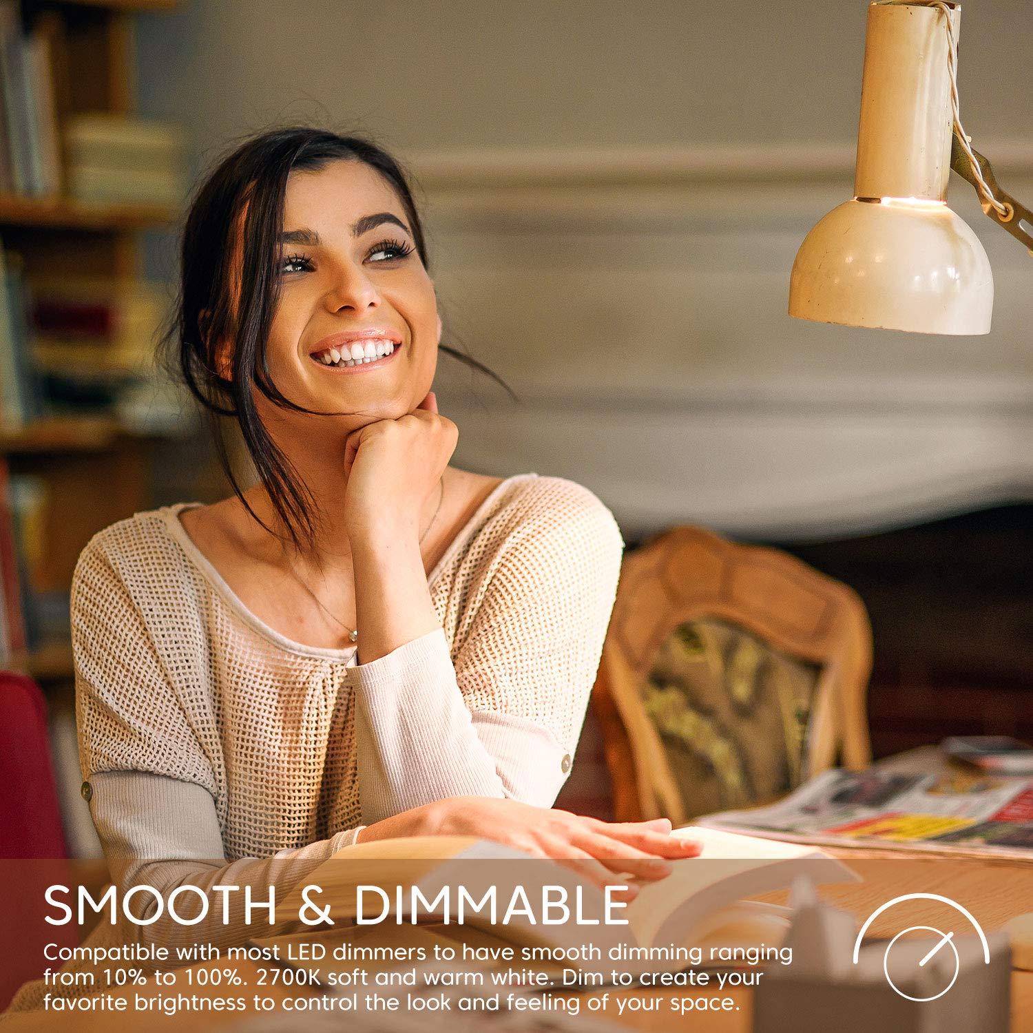 Linkind Linkind A19 LED Light Bulbs Dimmable, 40 Watt Equivalent, E26 Base, 2700K Soft White, 5.7W 460 Lumens CRI80+, 120V, UL Listed FCC Certified, LED Lights for Bedroom Living Room Home Office, 6 Packs