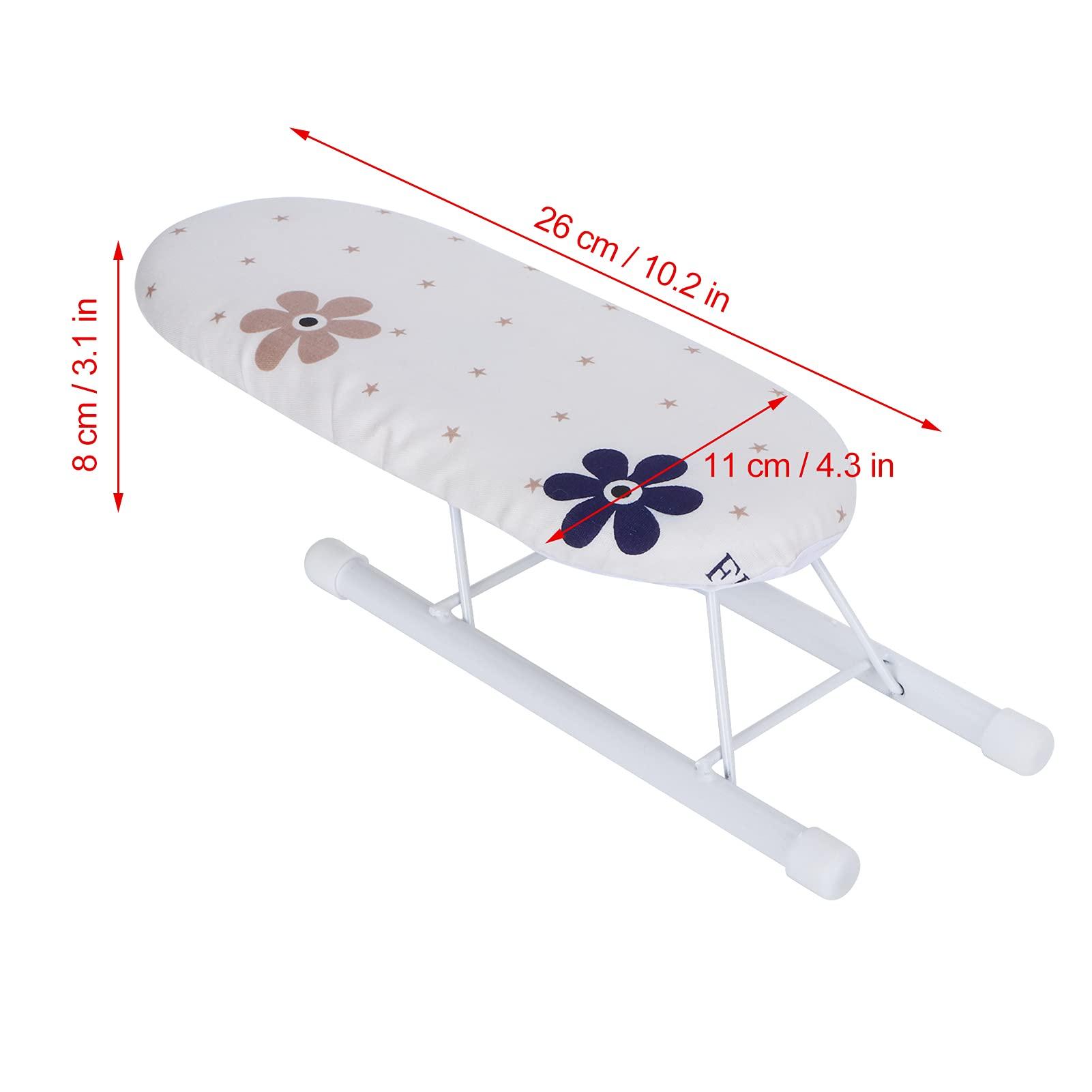 Jerliflyer Jerliflyer Desktop Ironing Board, Portable Mini Small Ironing Board Thickened with Folding Legs, Suitable for Home Travelling (Flowers Tightly grouped)