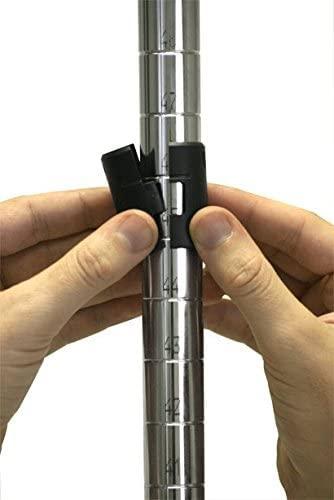 Omega Omega 18" Deep x 60" Wide x 74" High 6 Tier Black Slanted Wire Shelf Starter Shelving Unit