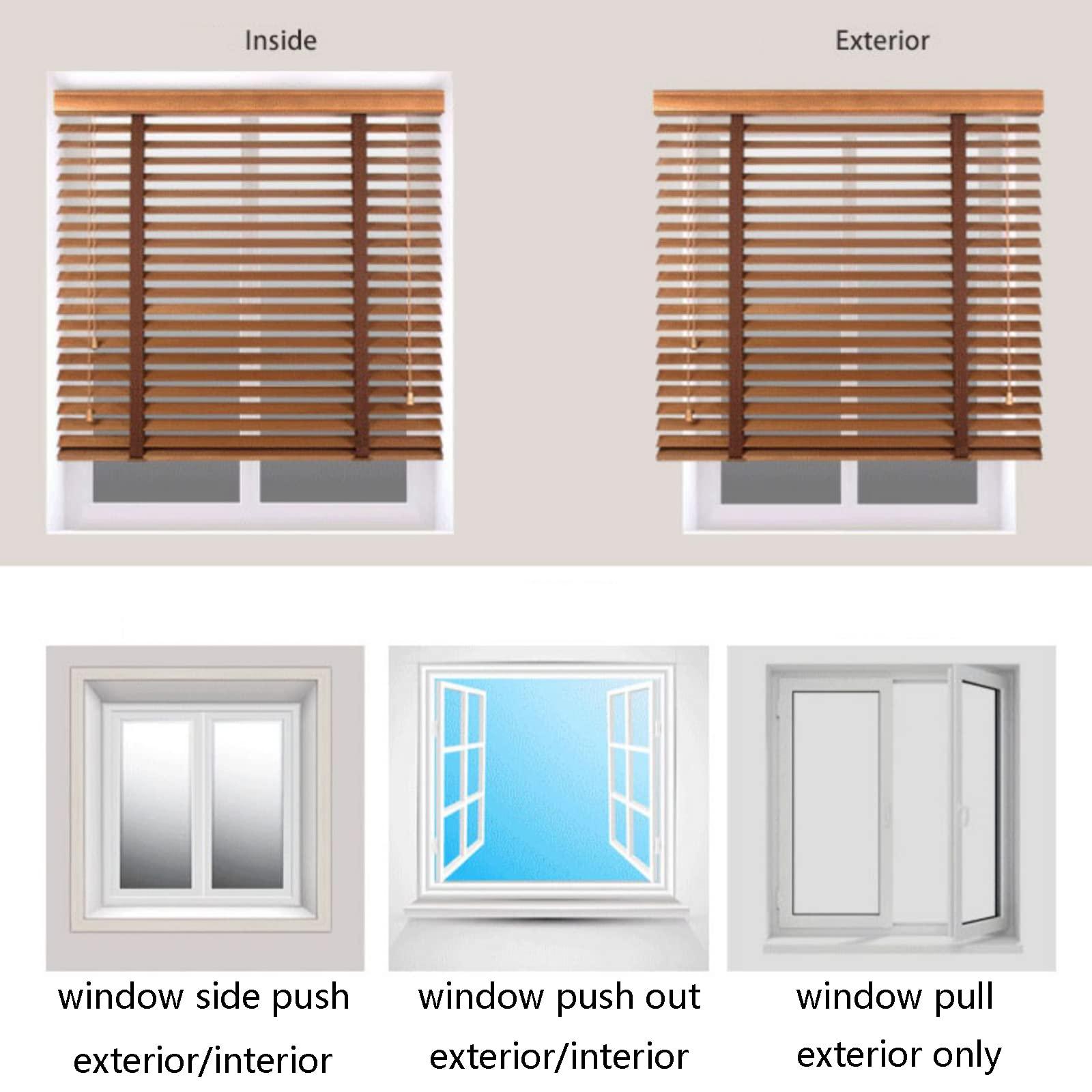 KDDFN KDDFN Wooden Venetian Blinds Blind,Window Privacy Protection,Vintage Breathable Curtain,Sun Shade Curtain Balcony Decoration,UV Protection,Customizable (24x28in)